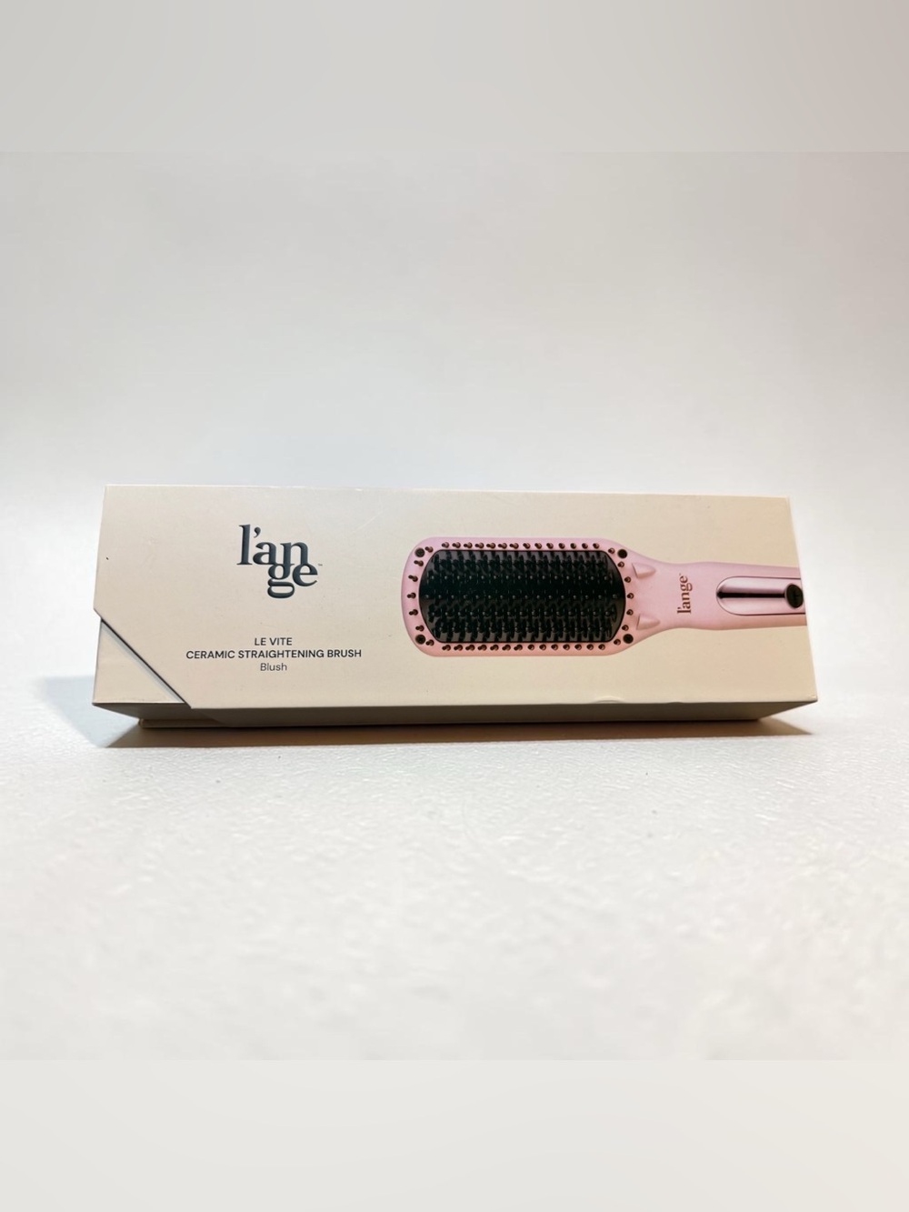 L’ange Le Vite Ceramic Straightening Brush Blush Pink Hair Straightner W/Box